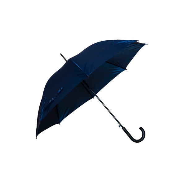 Crook Handle Polyester Solid Fabric Umbrella