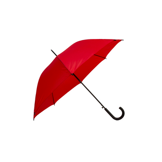 Crook Handle Polyester Solid Fabric Umbrella