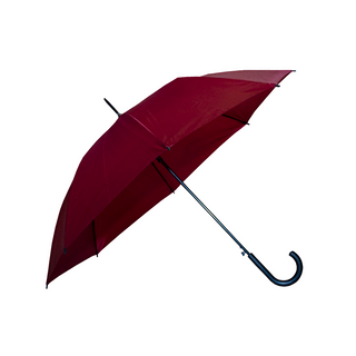 Crook Handle Polyester Solid Fabric Umbrella