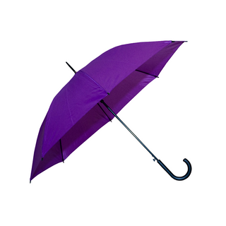 Crook Handle Polyester Solid Fabric Umbrella