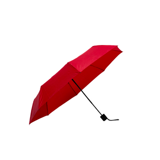 3 Fold Manual Open Pongee Solid Fabric Umbrella