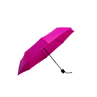 3 Fold Manual Open Pongee Solid Fabric Umbrella