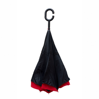 Double Layer Inverted Pongee Solid Fabric Umbrella