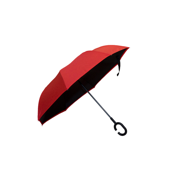 Double Layer Inverted Pongee Solid Fabric Umbrella