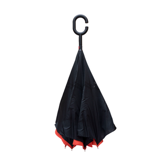 Double Layer Inverted Pongee Solid Fabric Umbrella