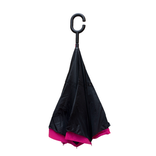 Double Layer Inverted Pongee Solid Fabric Umbrella