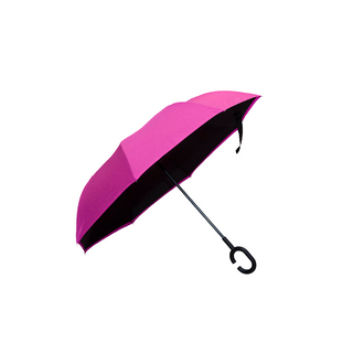Double Layer Inverted Pongee Solid Fabric Umbrella