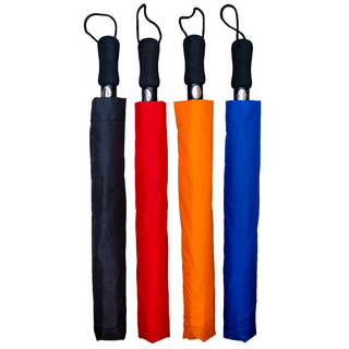 Eva Straight Handle Foldable Auto Umbrella with Pouch
