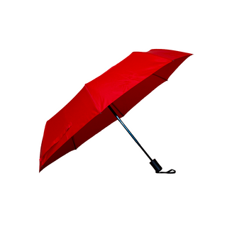 Straight Handle Foldable Auto Umbrella with Pouch