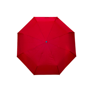 Straight Handle Foldable Auto Umbrella with Pouch