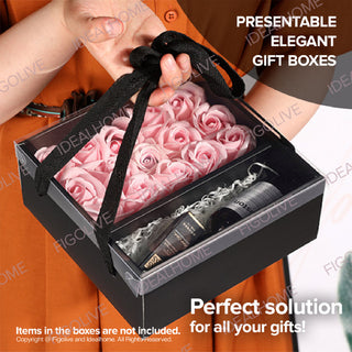 [SG Ready Stock] Gift Box Gift packaging Transparent Cover for Presents / Rectangle Gift Boxes Box / Valentines Gift