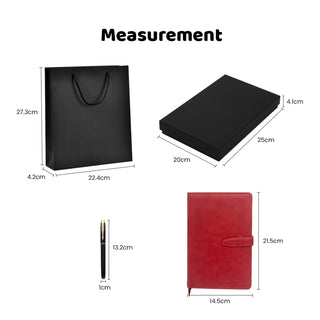 Personalized PU Leather A5 Notebook with Refill | Corporate Gift | Customised Gift