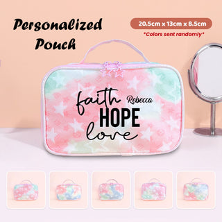 Personalized Makeup Organizer Travel Pouch  Gorgeous Christmas Gift For Besties | Sisters