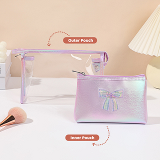 Personalized Makeup Organizer Travel Pouch  Gorgeous Christmas Gift For Besties | Sisters
