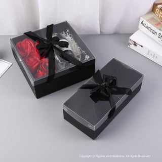[SG Ready Stock] Gift Box Gift packaging Transparent Cover for Presents / Rectangle Gift Boxes Box / Valentines Gift