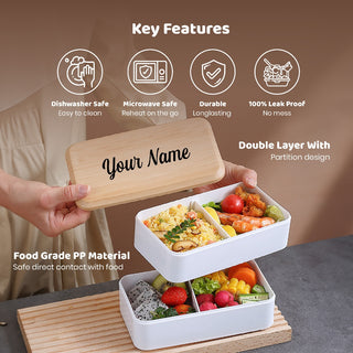 🎁 FREE Teacher Day Card | FREE Lunch Bag | Personalised lunch box | Customised lunch box 2 Tier