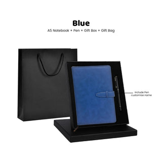 Personalized PU Leather A5 Notebook with Refill | Corporate Gift | Customised Gift