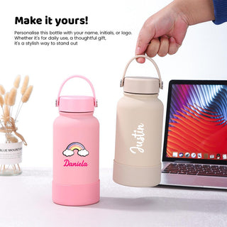 Personalised Tumbler with Handle  | Customised Gift| Stainless Steel Tumbler with Name | Customized Gift