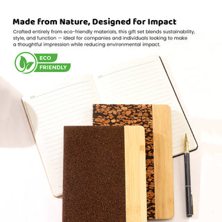 Eco-Friendly Customised Gift A5 Notebook Set with Pen | Personalised Notebook with Laser Engrave Name