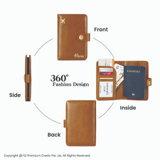 Personalised  Passport Holder RFID Blocking | Customised  Name pouch | Christmas Gift | Creative Useful Gift