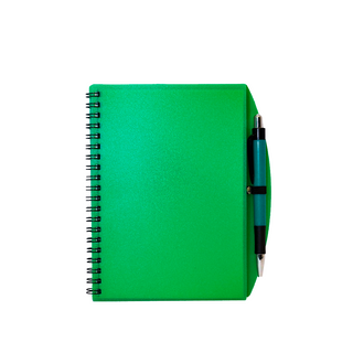 A5 PP Plastic Cover with Pen Notebook