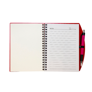 A5 PP Plastic Cover with Pen Notebook
