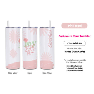 Corporate Gift Customised Bottle | Print Name Skinny Tall Mug with Straw | Christmas Gift Personalised Tumbler