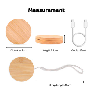 Personalised Eco-Friendly Bamboo Multi Cable Set | Custom Logo Corporate Gift Charger Set | 4-in-1 Charging Cable Kit