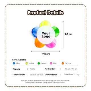 5 Colors Highlighter Fluorescent Pastel Markers