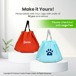 Personalized Drawstring Carrier Bag | Party Favor Gift Bags | Reusable Grocery Bags | Lunch Take-Out Bags