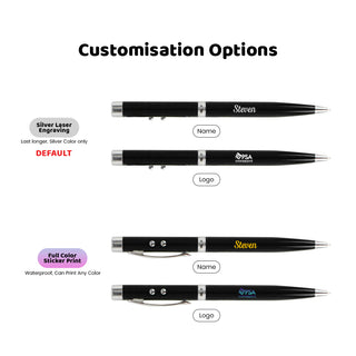 Personalised 3-in-1 LED & Laser Pen | Customised Name Gift | Print Logo Corporate Gift