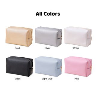 Personalised Macaron Saffiano PU Leather Pouch | Customised Makeup Bag | Personalized Christmas Gift | Comestic Pouch