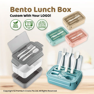 🎁 FREE Teacher Day Card | Personalised Bento Lunch Box Microwave Safe With cutlery Food Container BPA Free
