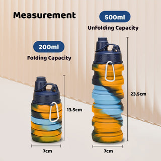 Collapsible Water Bottle BPA Free | Silicone Sport Bottle | Foldable Water Bottle