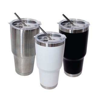 900ML Stainless Steel with PP Lid Straw Stainless Steel Tumbler