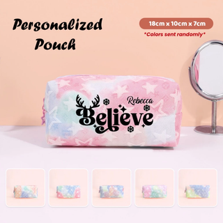 Personalized Makeup Organizer Travel Pouch  Gorgeous Christmas Gift For Besties | Sisters