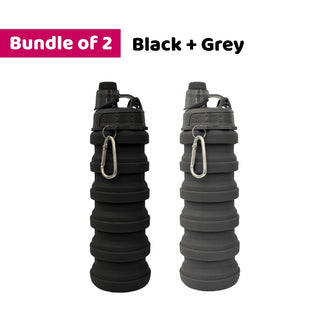 Collapsible Water Bottle BPA Free | Silicone Sport Bottle | Foldable Water Bottle