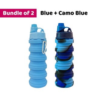 Collapsible Water Bottle BPA Free | Silicone Sport Bottle | Foldable Water Bottle