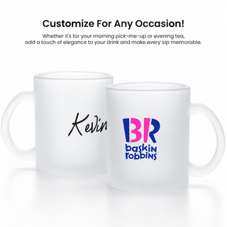400ml Frosted Glass Mug