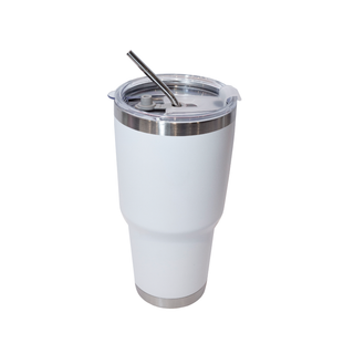 900ml PP Lid Straw Stainless Steel Tumbler