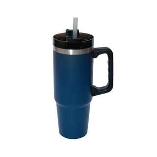 900ml PP Straw with Lid Stainless Steel Tumbler