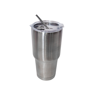 900ml PP Lid Straw Stainless Steel Tumbler