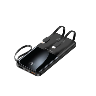PINENG 10,000mAh Powerbank with Built in Cables