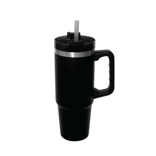 900ml PP Straw with Lid Stainless Steel Tumbler