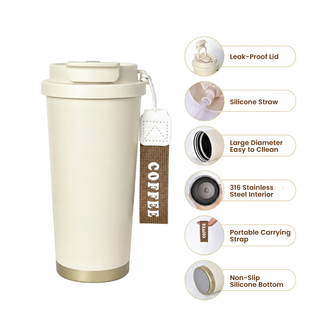 520ml Coffee Mug (316 Stainless Steel with Ceramic Inner Coating)