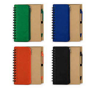 70-Sheet Notepad Set with Pen and Non-Woven Pouch