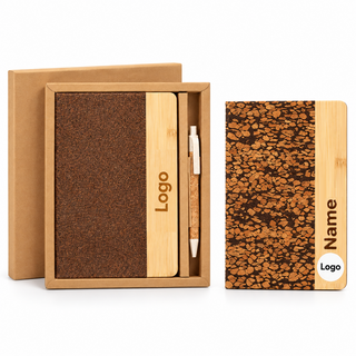A5 Cork-Style Notebook and Pen Gift Set