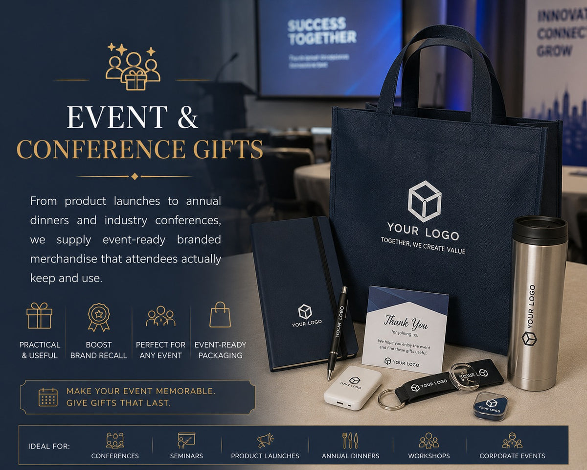 Branded corporate event and conference gifts