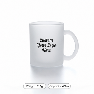 400ml Frosted Glass Mug