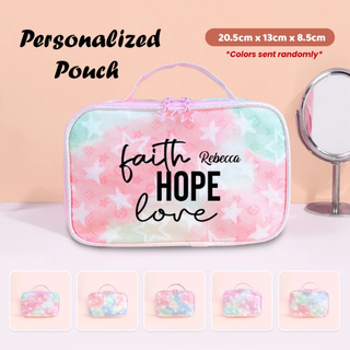 Personalized Makeup Organizer Travel Pouch  Gorgeous Christmas Gift For Besties | Sisters